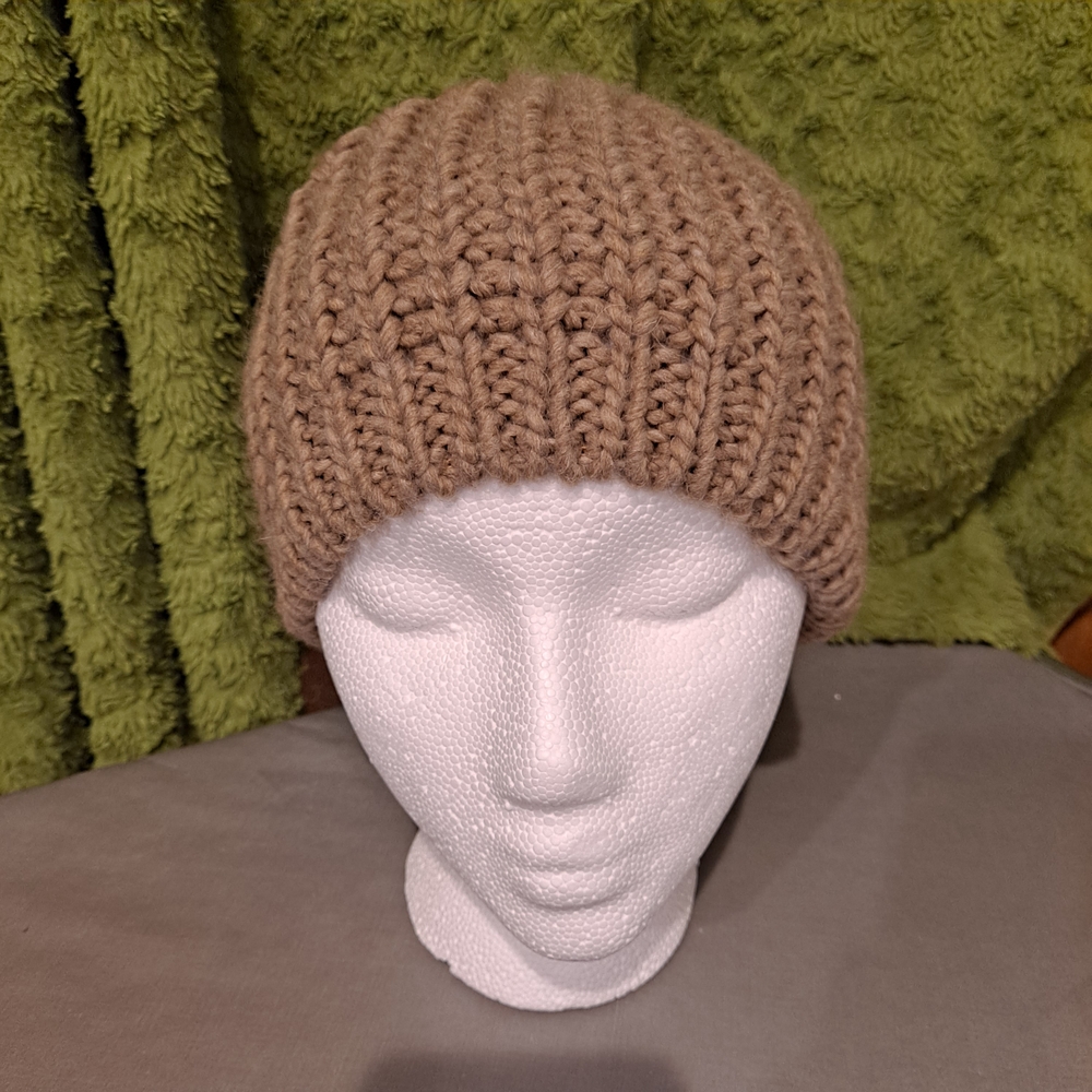 Babo Made In Florence Italy Cozy Chunky Women's Tan Knit Beanie